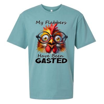 Funny Chicken My Flabbers Have Been Gasted Retro Graphic Sueded Cloud Jersey T-Shirt