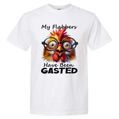 Funny Chicken My Flabbers Have Been Gasted Retro Graphic Garment-Dyed Heavyweight T-Shirt