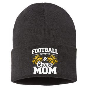 Football Cheer Mom High School Cheerleader Cheerleading Sustainable Knit Beanie