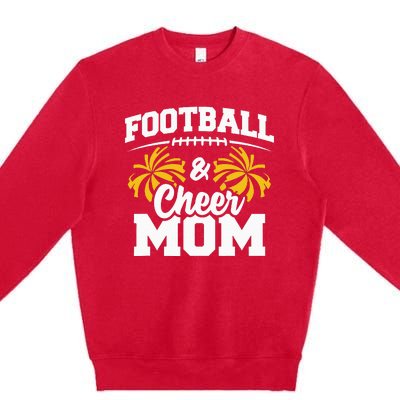 Football Cheer Mom High School Cheerleader Cheerleading Premium Crewneck Sweatshirt