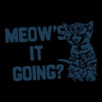 Funny Cat MeowS It Going Cute Cat Pun Hooded Wearable Blanket