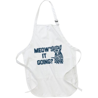 Funny Cat MeowS It Going Cute Cat Pun Apron
