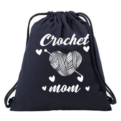 Funny Crochet Mom Crocheting Crocheter Yarn Lover Gift Drawstring Bag