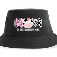 Funny Cow Mom Of The Birthday Girl Cow Farm Birthday Family Sustainable Bucket Hat