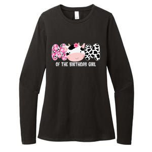 Funny Cow Mom Of The Birthday Girl Cow Farm Birthday Family Womens CVC Long Sleeve Shirt