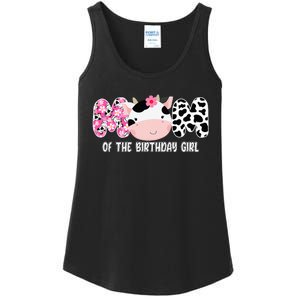 Funny Cow Mom Of The Birthday Girl Cow Farm Birthday Family Ladies Essential Tank