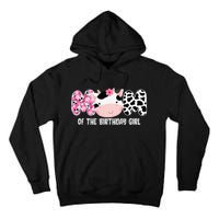 Funny Cow Mom Of The Birthday Girl Cow Farm Birthday Family Tall Hoodie