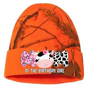 Funny Cow Mom Of The Birthday Girl Cow Farm Birthday Family Kati Licensed 12" Camo Beanie