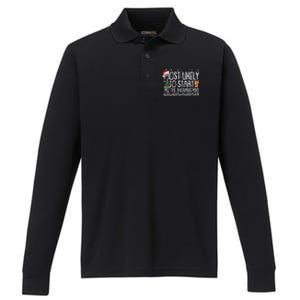 Funny Christmas Most Likely To Start All The Shenanigans Performance Long Sleeve Polo