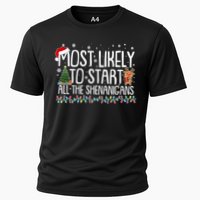 Funny Christmas Most Likely To Start All The Shenanigans Performance Shirt