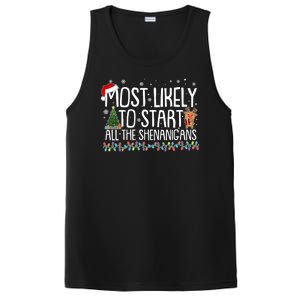 Funny Christmas Most Likely To Start All The Shenanigans PosiCharge Competitor Tank