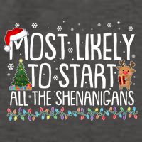 Funny Christmas Most Likely To Start All The Shenanigans Vector Backpack