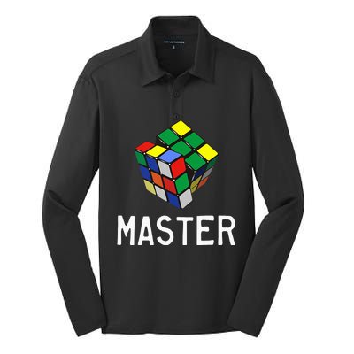 Fun Cube Master Silk Touch Performance Long Sleeve Polo