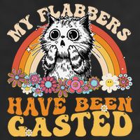 Funny Cat Meme My Flabbers Have Been Gasted 7 Panel Mesh Trucker Snapback Hat