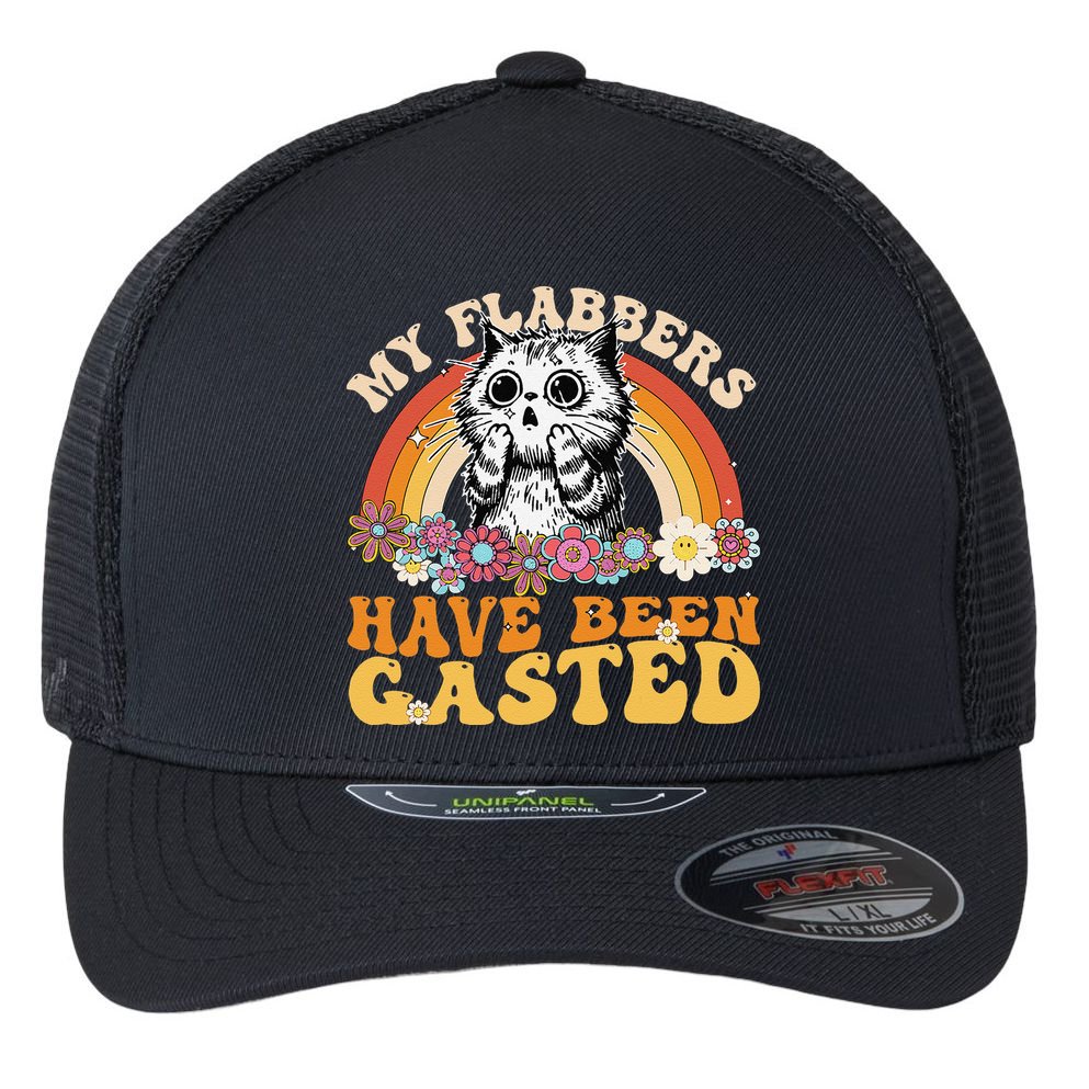 Funny Cat Meme My Flabbers Have Been Gasted Flexfit Unipanel Trucker Cap