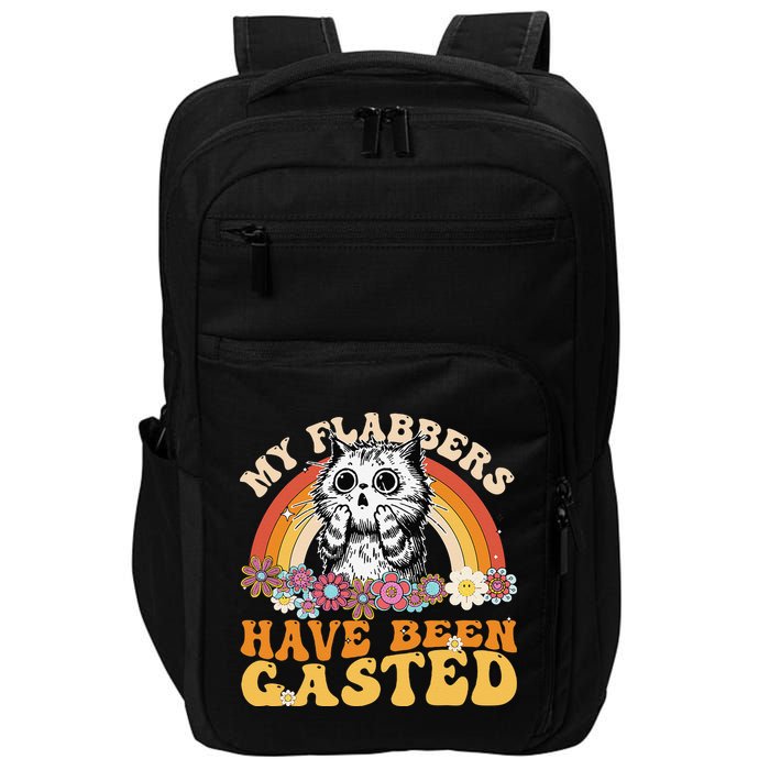 Funny Cat Meme My Flabbers Have Been Gasted Impact Tech Backpack