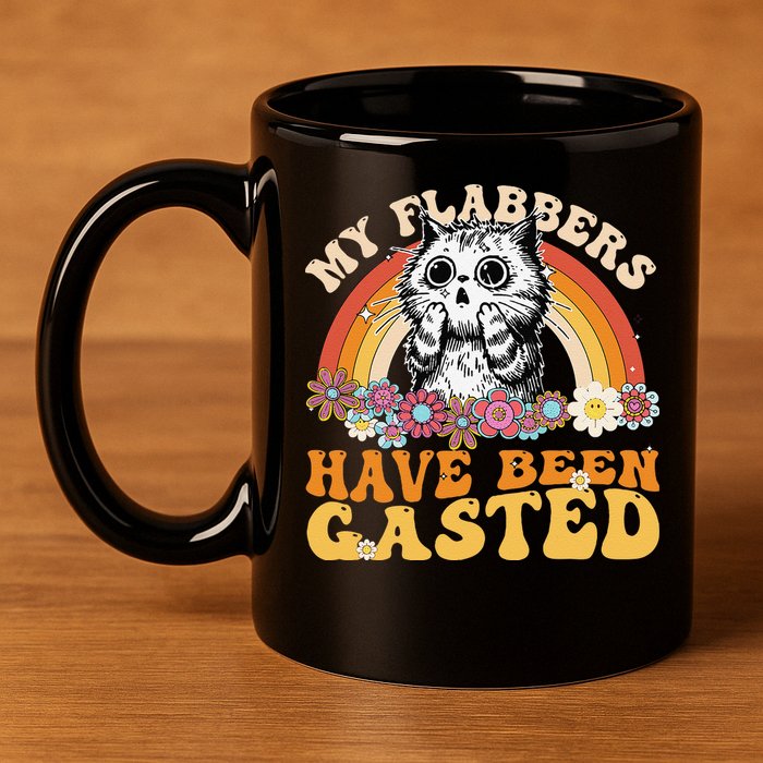 Funny Cat Meme My Flabbers Have Been Gasted 11oz C Handle Ceramic Mug