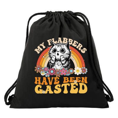 Funny Cat Meme My Flabbers Have Been Gasted Drawstring Bag
