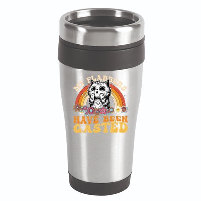 Funny Cat Meme My Flabbers Have Been Gasted 16oz Travel Tumbler