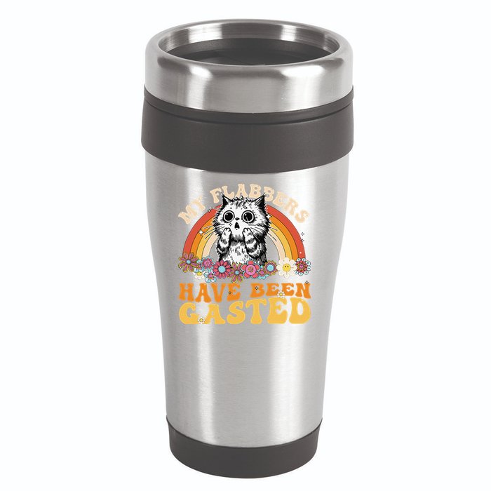 Funny Cat Meme My Flabbers Have Been Gasted 16oz Travel Tumbler