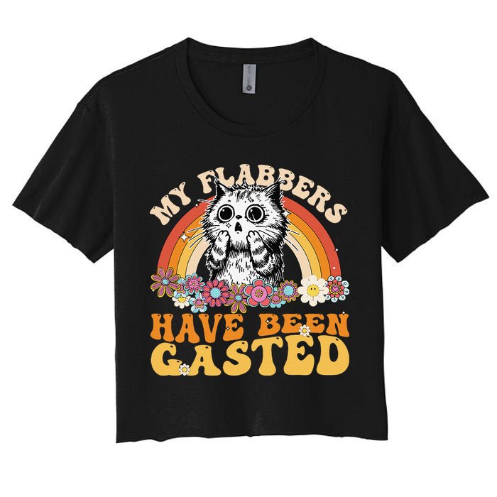 Funny Cat Meme My Flabbers Have Been Gasted Women's Crop Top Tee