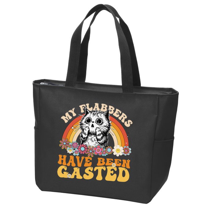 Funny Cat Meme My Flabbers Have Been Gasted Zip Tote Bag