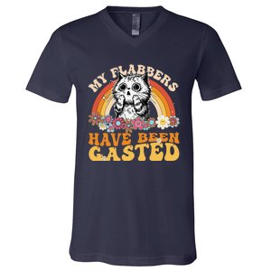 Funny Cat Meme My Flabbers Have Been Gasted V-Neck T-Shirt