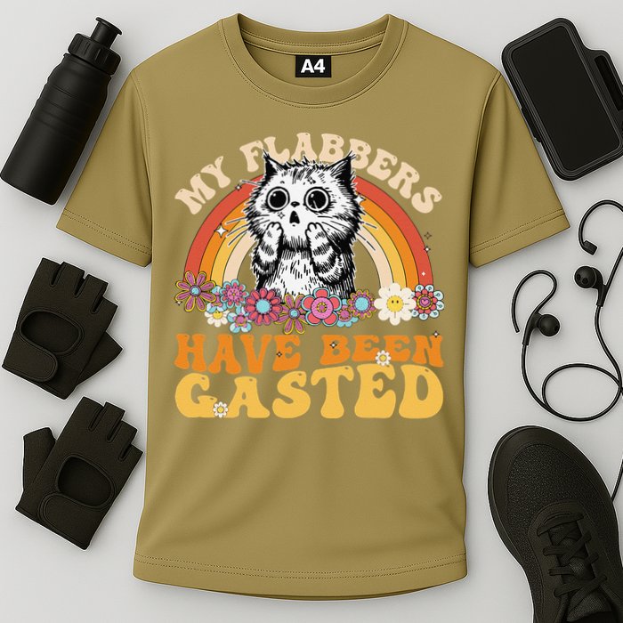Funny Cat Meme My Flabbers Have Been Gasted Cooling Performance Crew T-Shirt