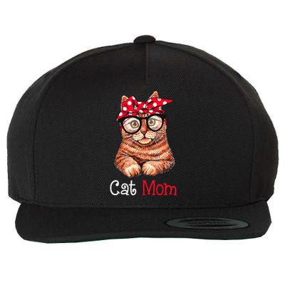 Funny Cat Mom Cat Lovers Mothers Day Mom Funny Mothers Gift Wool Snapback Cap