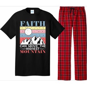 Faith Can Move The Highest Mountain Christian Believer Meaningful Gift Pajama Set