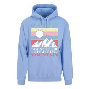 Faith Can Move The Highest Mountain Christian Believer Meaningful Gift Unisex Surf Hoodie