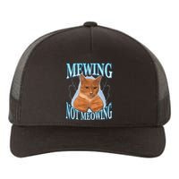 Funny Cat Meme Mewing Looksmax Meowing Cat Trend Yupoong Adult 5-Panel Trucker Hat