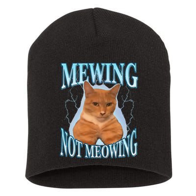 Funny Cat Meme Mewing Looksmax Meowing Cat Trend Short Acrylic Beanie