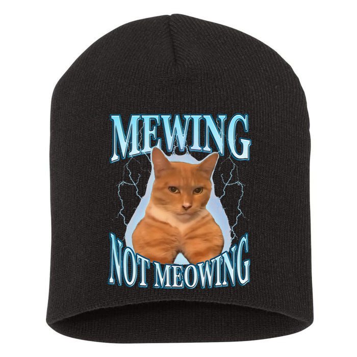 Funny Cat Meme Mewing Looksmax Meowing Cat Trend Short Acrylic Beanie