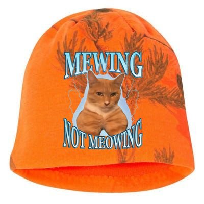 Funny Cat Meme Mewing Looksmax Meowing Cat Trend Kati - Camo Knit Beanie