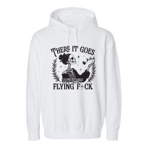 Funny Christmas My Last Flying Fuck Mom Christmas Garment-Dyed Fleece Hoodie