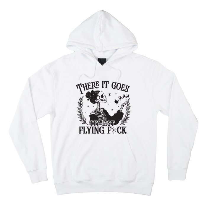 Funny Christmas My Last Flying Fuck Mom Christmas Hoodie