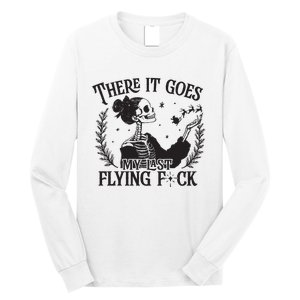 Funny Christmas My Last Flying Fuck Mom Christmas Long Sleeve Shirt