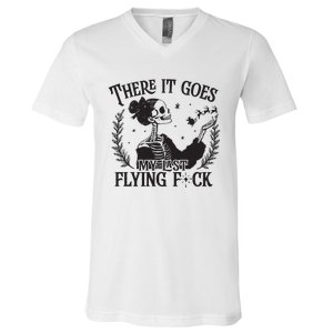 Funny Christmas My Last Flying Fuck Mom Christmas V-Neck T-Shirt