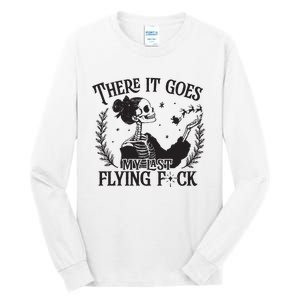 Funny Christmas My Last Flying Fuck Mom Christmas Tall Long Sleeve T-Shirt