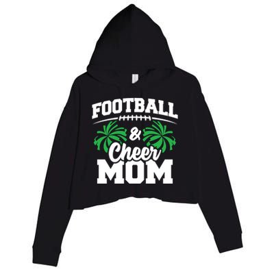 Football Cheer Mom Gift High School Cheerleader Gift Cheerleading Gift Crop Fleece Hoodie