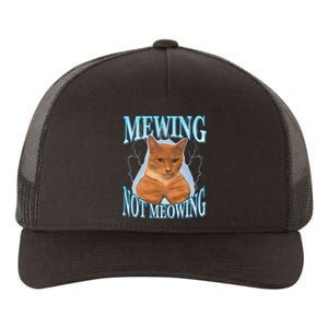 Funny Cat Meme With Meowing Looksmax Meowing Cat Yupoong Adult 5-Panel Trucker Hat