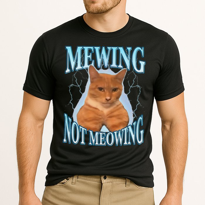 Funny Cat Meme With Meowing Looksmax Meowing Cat Performance Shirt