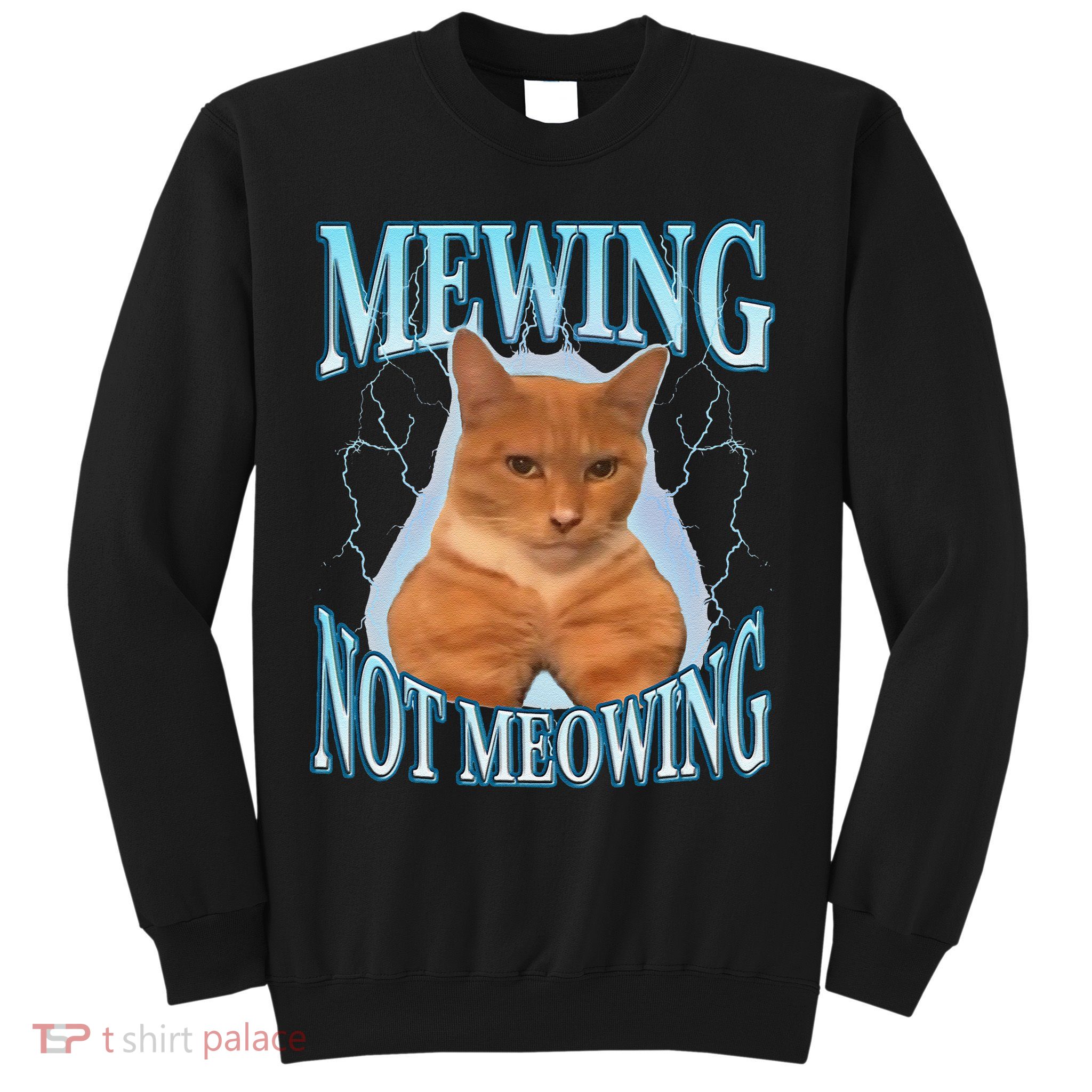 Funny Cat Meme With Meowing Looksmax Meowing Cat Sweatshirt