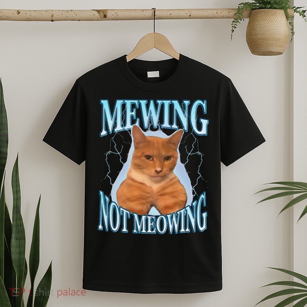 Funny Cat Meme With Meowing Looksmax Meowing Cat T-Shirt