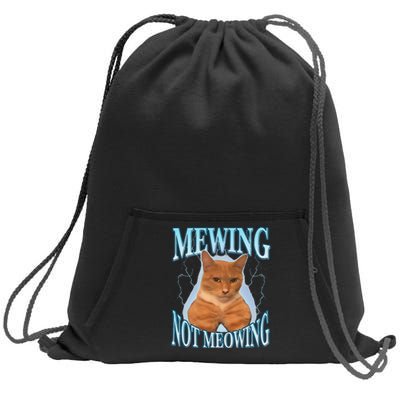 Funny Cat Meme With Meowing Looksmax Meowing Cat Sweatshirt Cinch Pack Bag