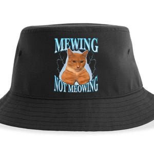 Funny Cat Meme With Meowing Looksmax Meowing Cat Sustainable Bucket Hat