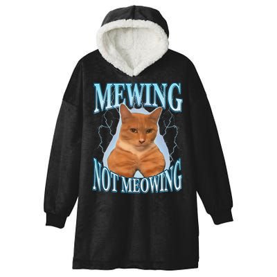 Funny Cat Meme With Meowing Looksmax Meowing Cat Hooded Wearable Blanket
