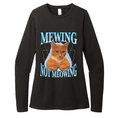 Funny Cat Meme With Meowing Looksmax Meowing Cat Womens CVC Long Sleeve Shirt