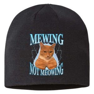 Funny Cat Meme With Meowing Looksmax Meowing Cat Sustainable Beanie